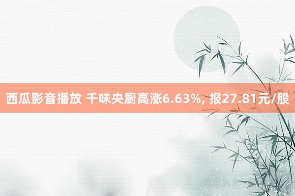 西瓜影音播放 千味央厨高涨6.63%， 报27.81元/股