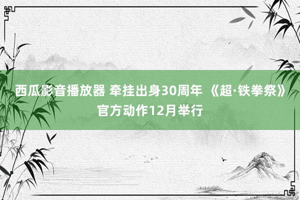 西瓜影音播放器 牵挂出身30周年 《超·铁拳祭》官方动作12月举行