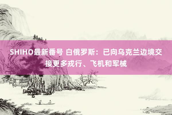 SHIHO最新番号 白俄罗斯：已向乌克兰边境交接更多戎行、飞机和军械