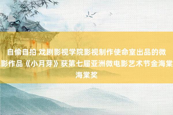 自偷自拍 戏剧影视学院影视制作使命室出品的微电影作品《小月芽》获第七届亚洲微电影艺术节金海棠奖